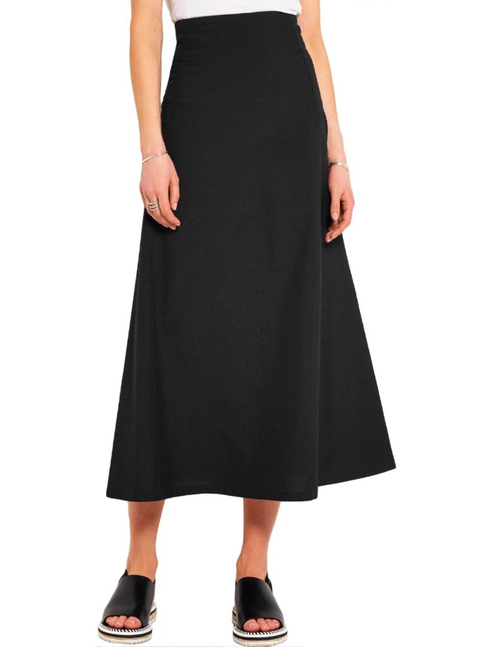 LEMAIRE Black Wool-Crepe Flared Skirt – FR 38 (waist 27”) - Picture 2 of 11